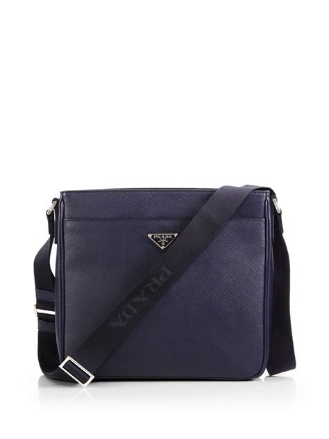 prada city blue mens bag|Prada leather backpack.